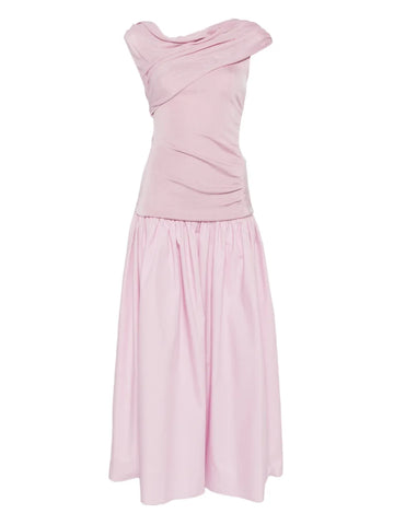 Self Portrait Draped Gathered Midi Dress