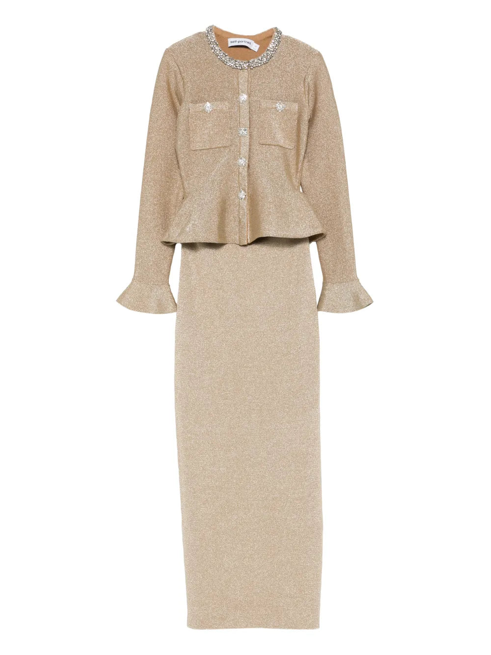 Self Portrait Embellished Midi Dress