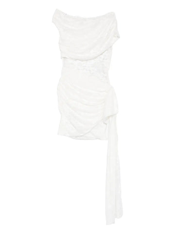Self Portrait Lace Draped Mini Dress