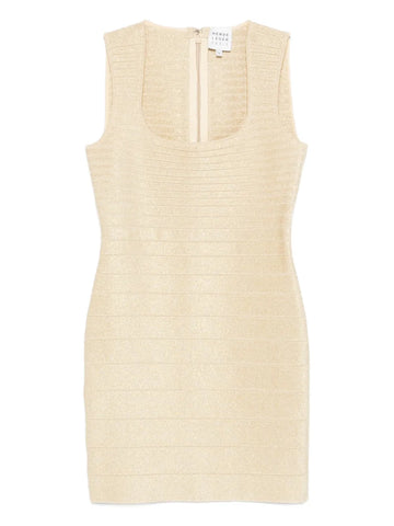 Herve Leger Mirabel Ribbed Mini Dress
