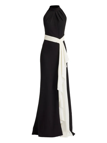 Tadashi Shoji Halterneck Draped Gown