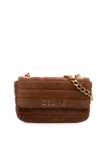 Celine Pre Owned 2023 Suede Monochrome Shoulder Bag