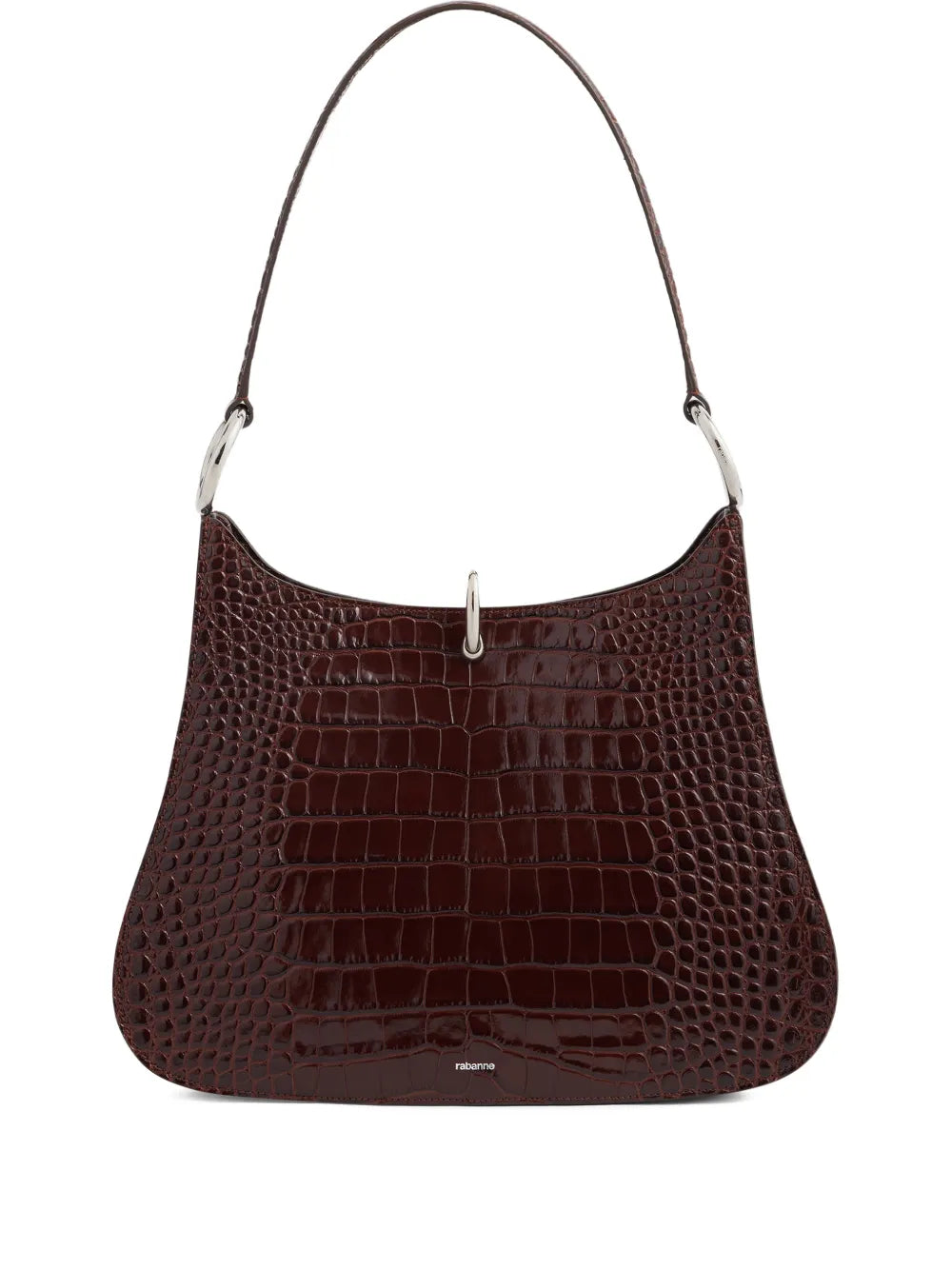 Rabanne Ring Embossed Leather Shoulder Bag