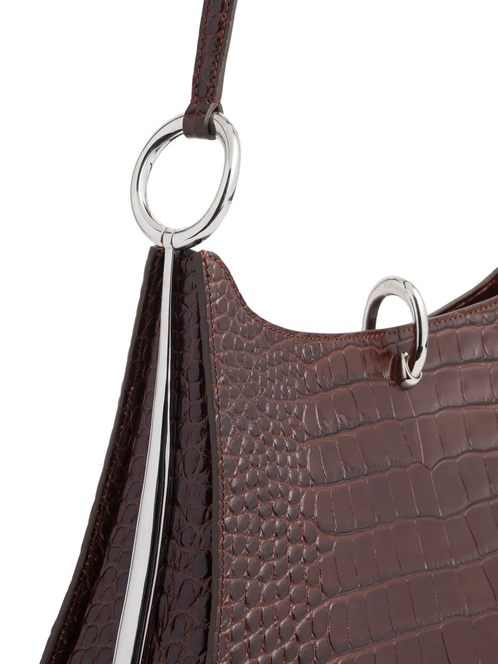 Rabanne Ring Embossed Leather Shoulder Bag