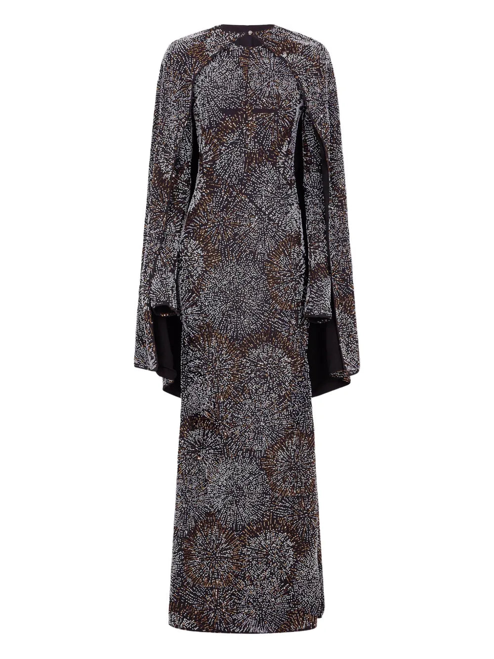 Rabanne Long Sleeve Pearl Crepe Dress