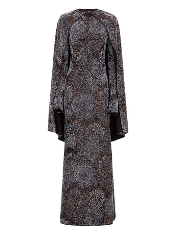 Rabanne Long Sleeve Pearl Crepe Dress