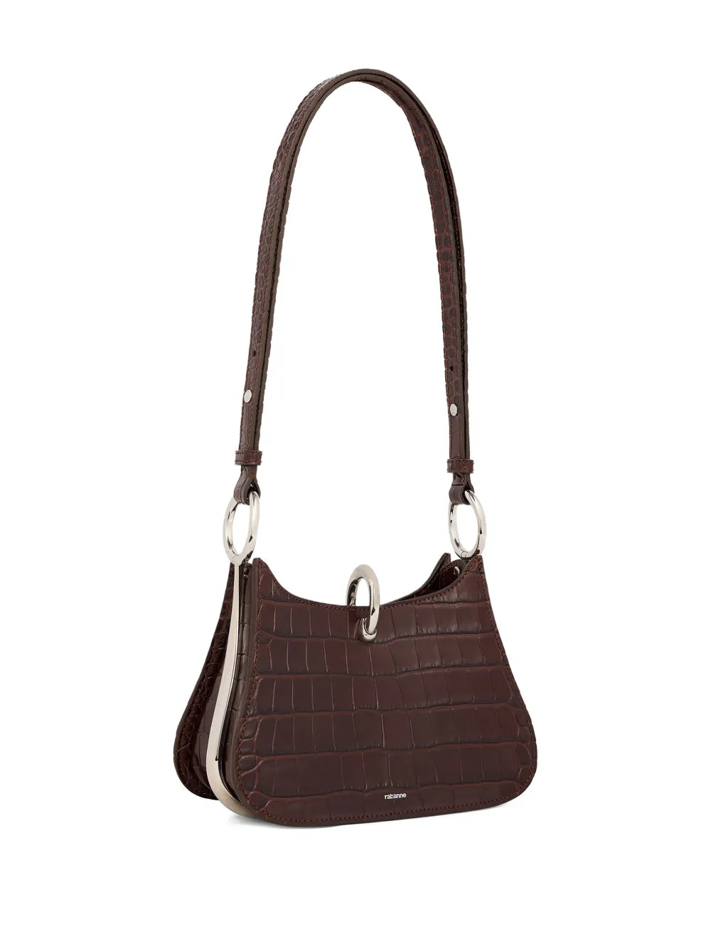 Rabanne Ring Embossed Leather Shoulder Bag