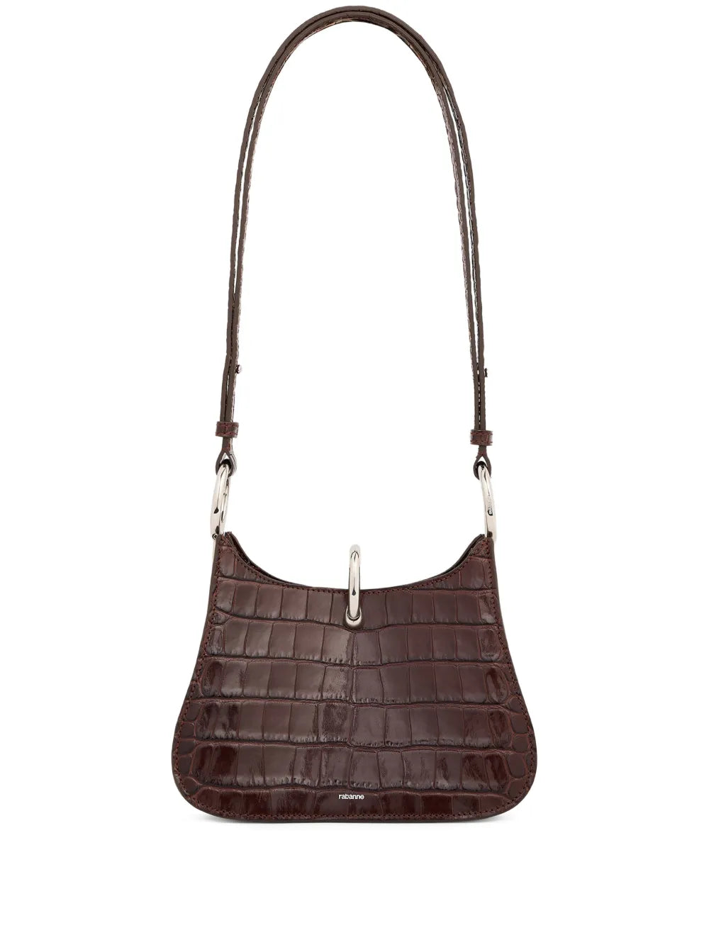 Rabanne Ring Embossed Leather Shoulder Bag