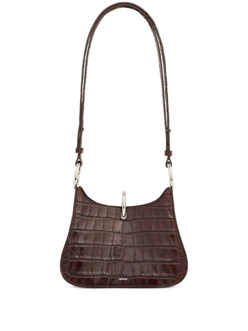 Rabanne Ring Embossed Leather Shoulder Bag
