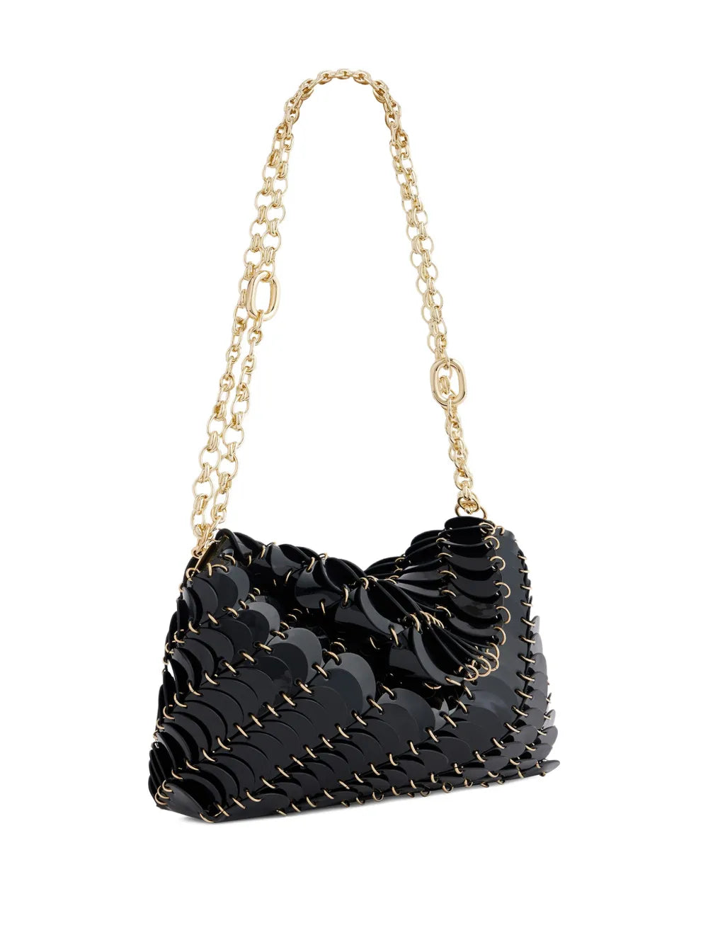 Rabanne Patent Paco Leather Shoulder Bag