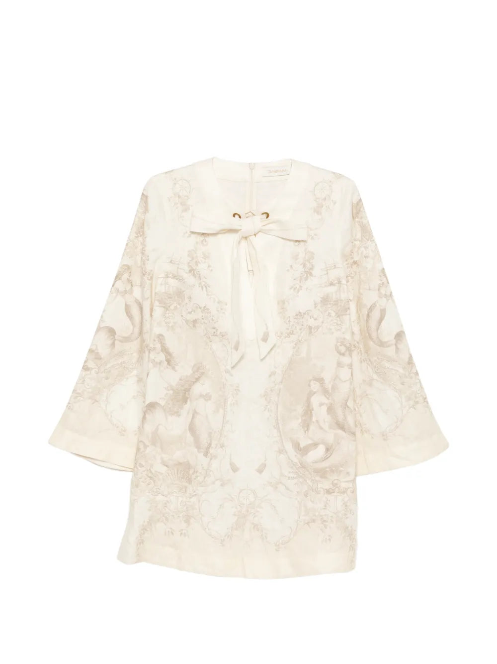 Zimmermann Tie Neck Tunic Dress