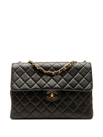 Chanel Pre Owned 1994 1996 Jumbo Classic Lambskin Single Flap Shoulder Bag