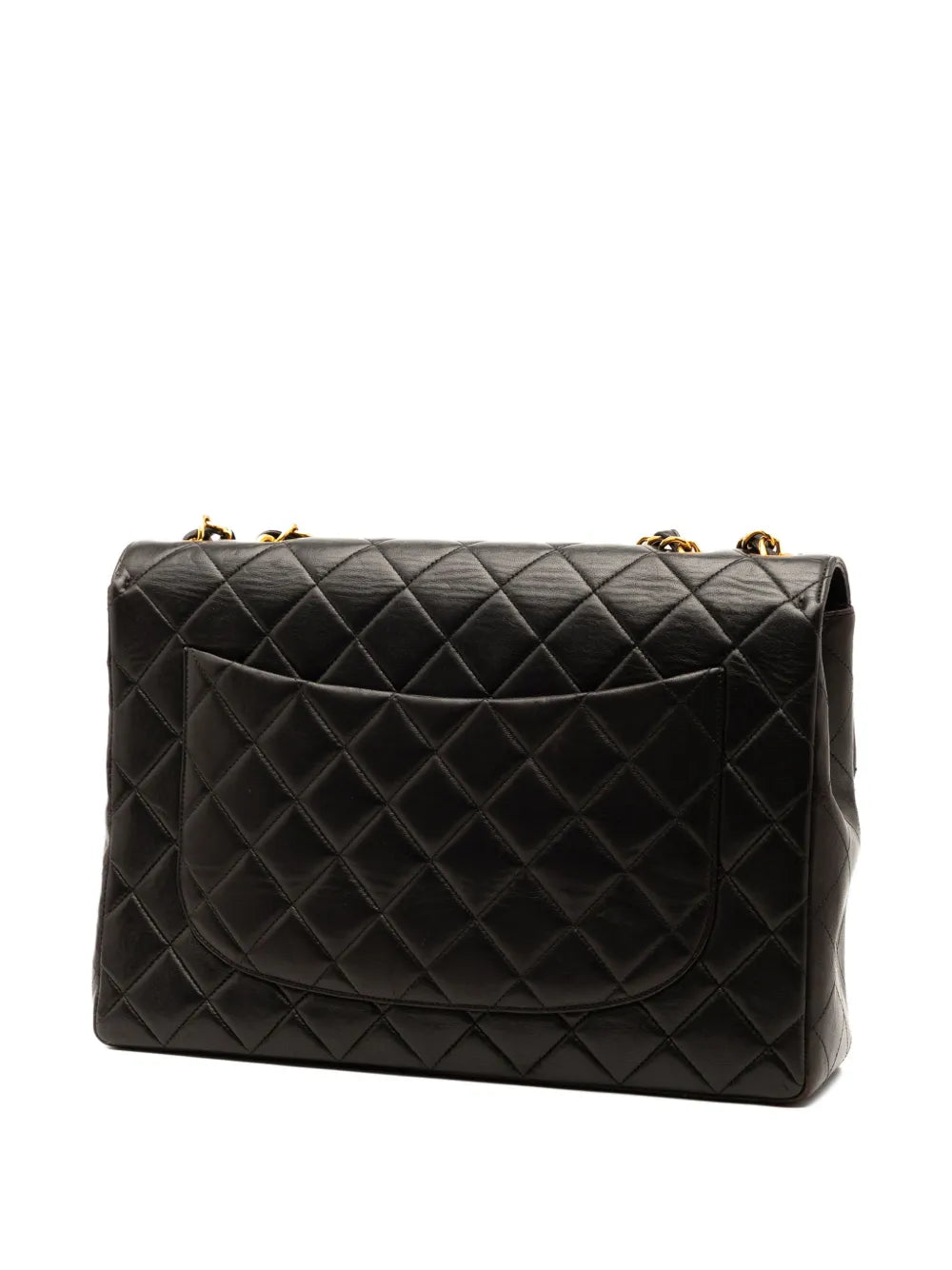 Chanel Pre Owned 1994 1996 Jumbo Classic Lambskin Single Flap Shoulder Bag