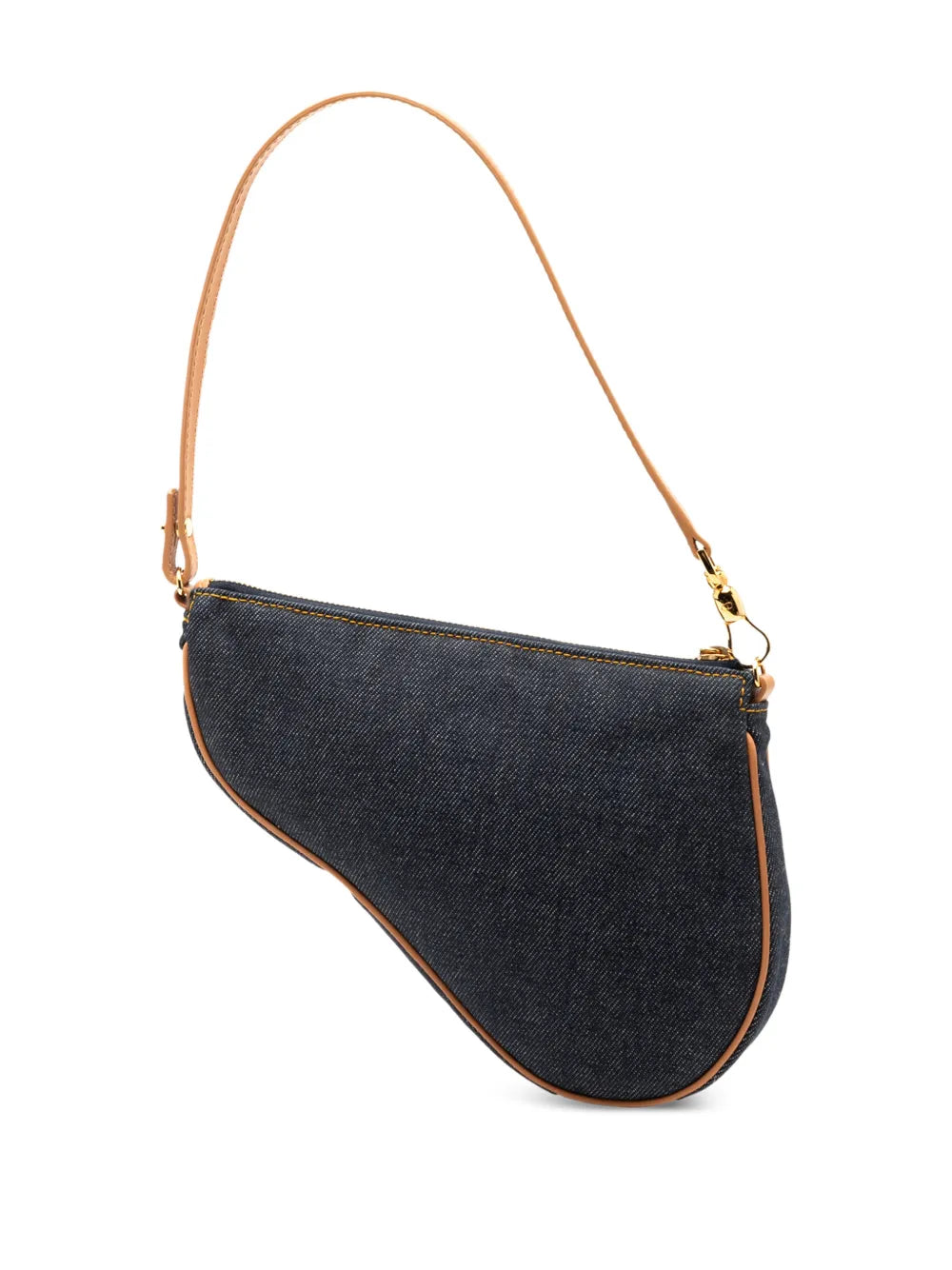 Christian Dior Pre Owned 2001 Mini Denim Saddle Pochette Shoulder Bag