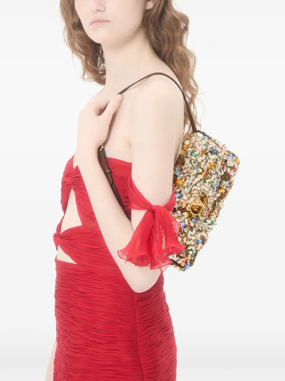 Valentino Garavani Devain Sequin Shoulder Bag