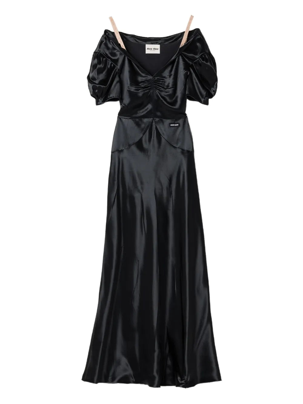 Miu Miu Satin Effect Maxi Dress