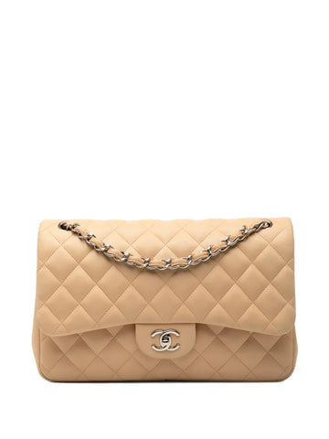 Chanel Pre Owned 2010 2011 Jumbo Classic Lambskin Double Flap Shoulder Bag