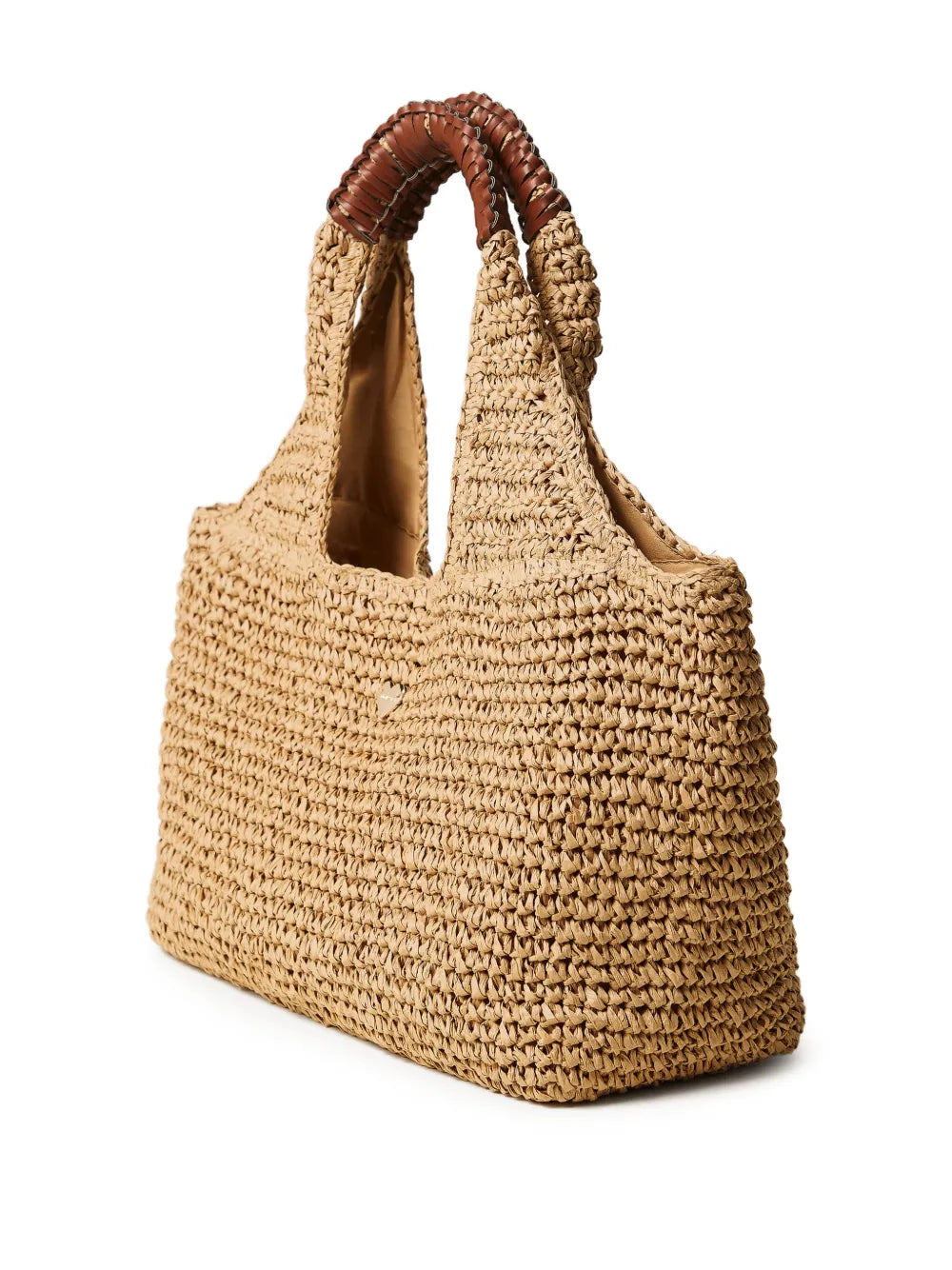 Twinset Woven Effect Logo Plaque Shoulder Bag