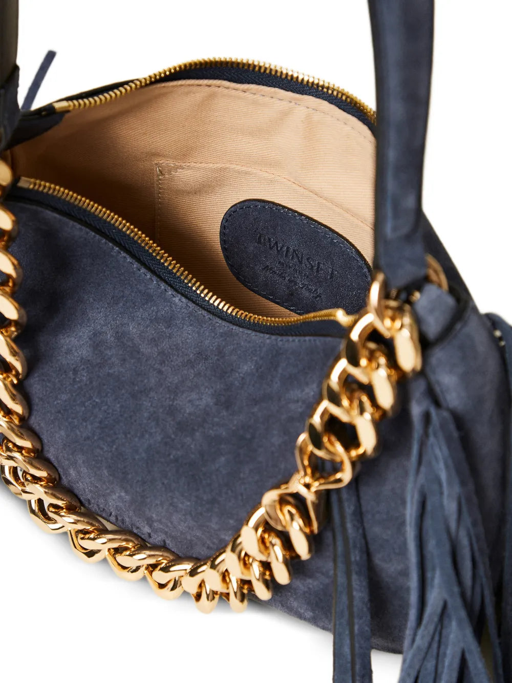 Twinset Liliane Fringed Chain Strap Shoulder Bag