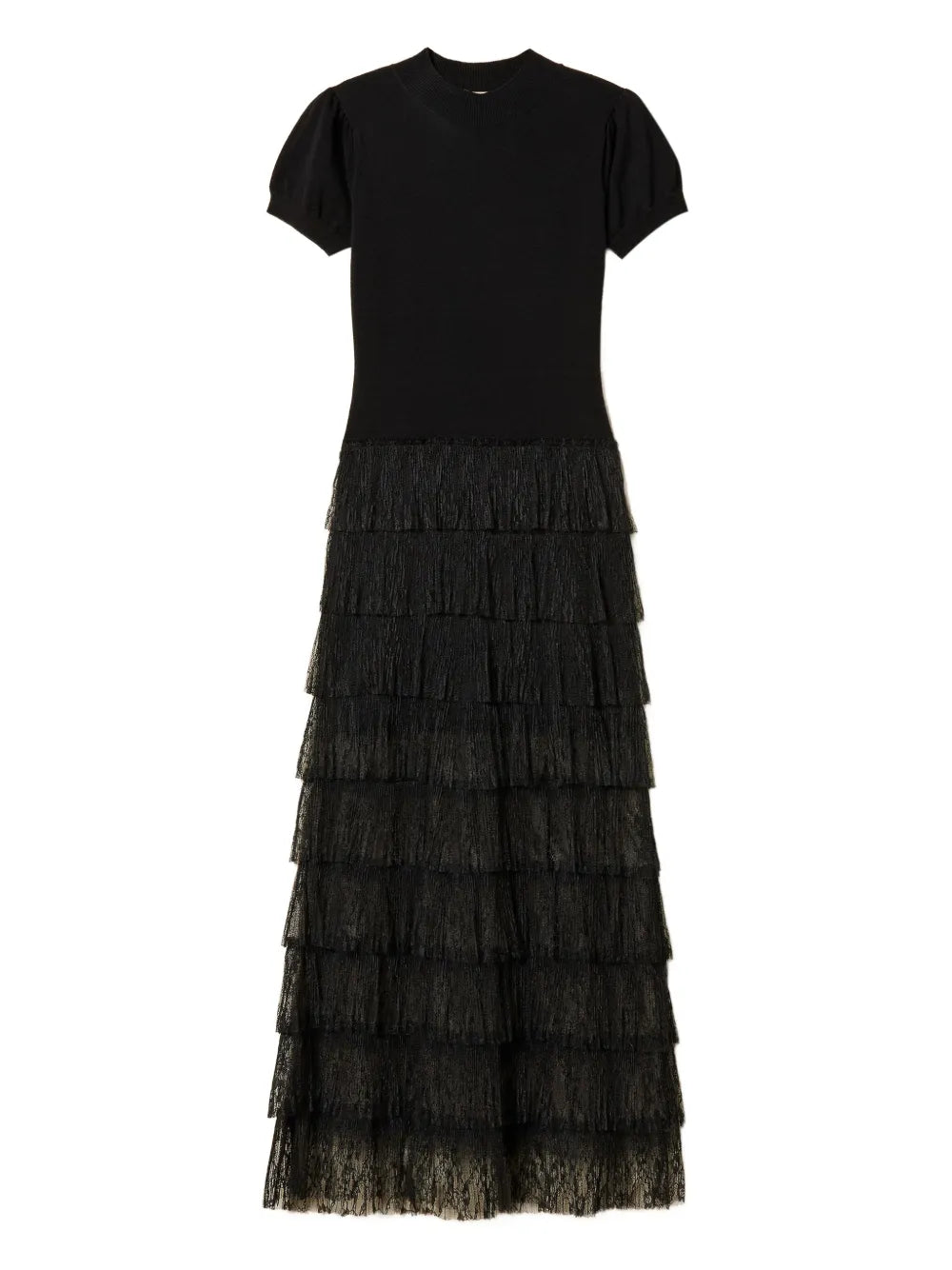Twinset Plumetis Lace Knit Dress