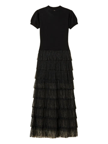 Twinset Plumetis Lace Knit Dress