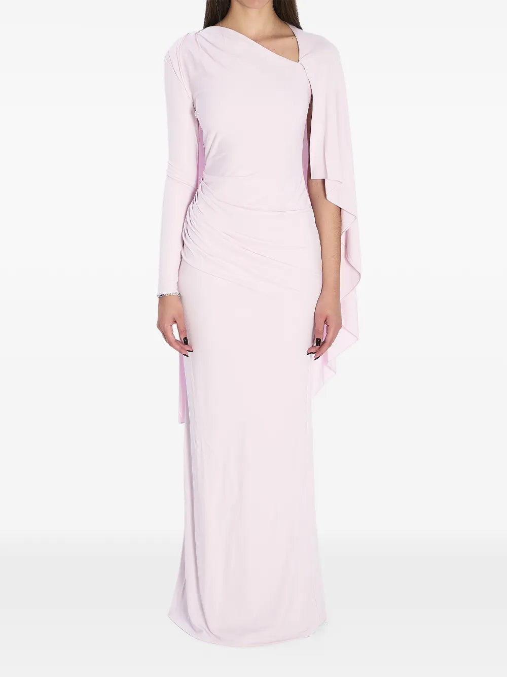 Self Portrait Asymmetric Embellished Maxi Dress