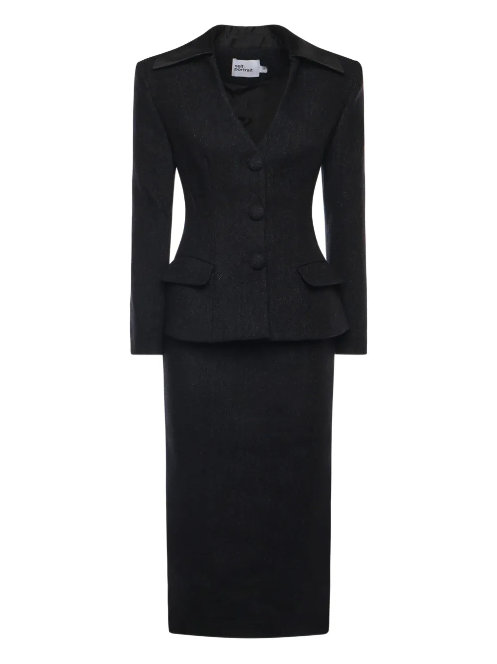 Self Portrait Long Sleeve Midi Dress