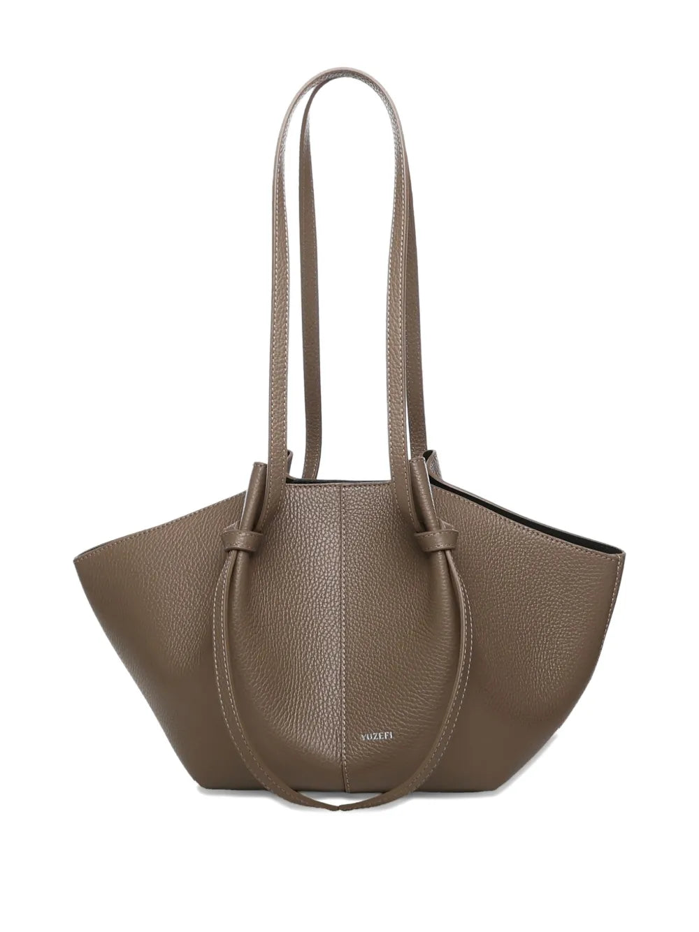 Yuzefi Large Mochi Pebble Grain Knot Leather Shoulder Bag