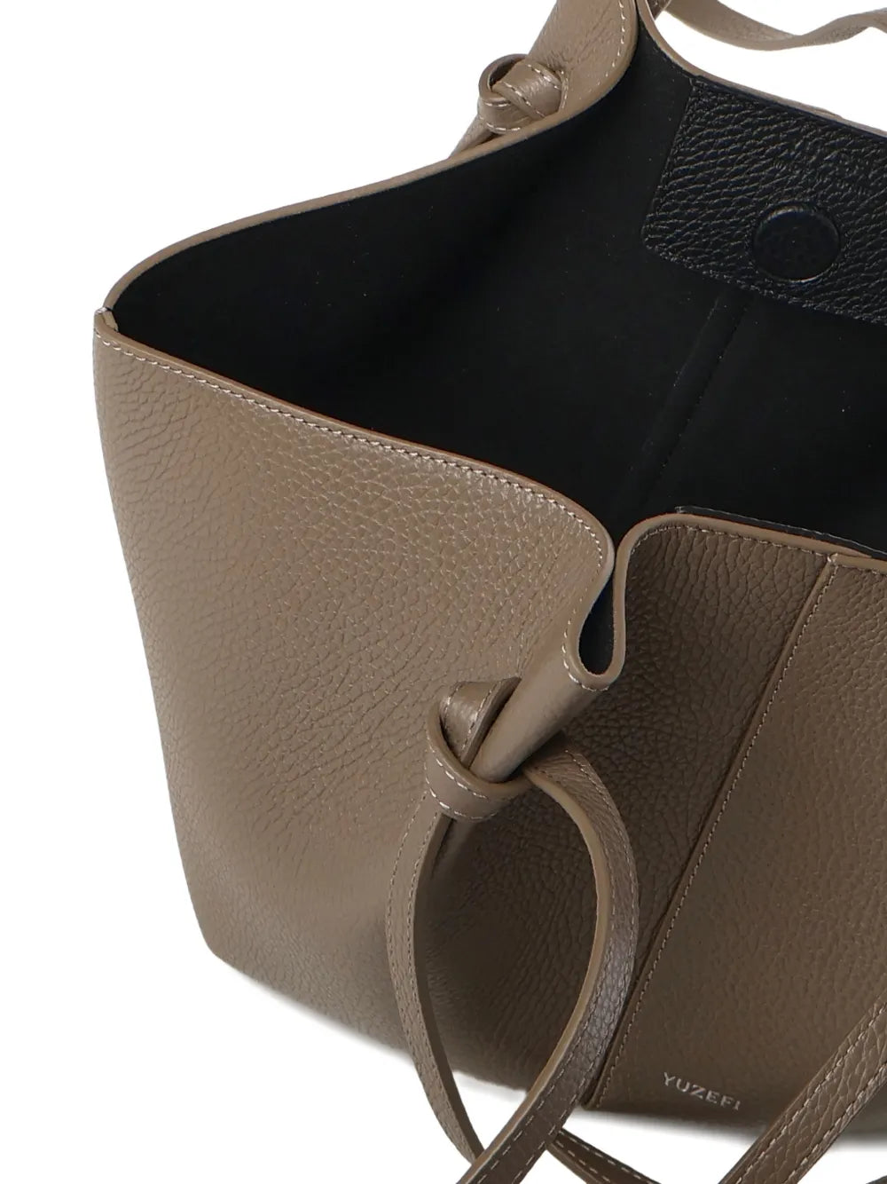 Yuzefi Large Mochi Pebble Grain Knot Leather Shoulder Bag
