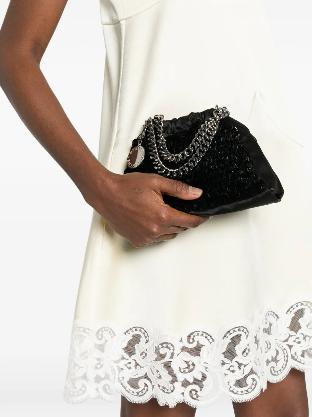Stella Mccartney Mini Falabella Beaded Chain Strap Shoulder Bag