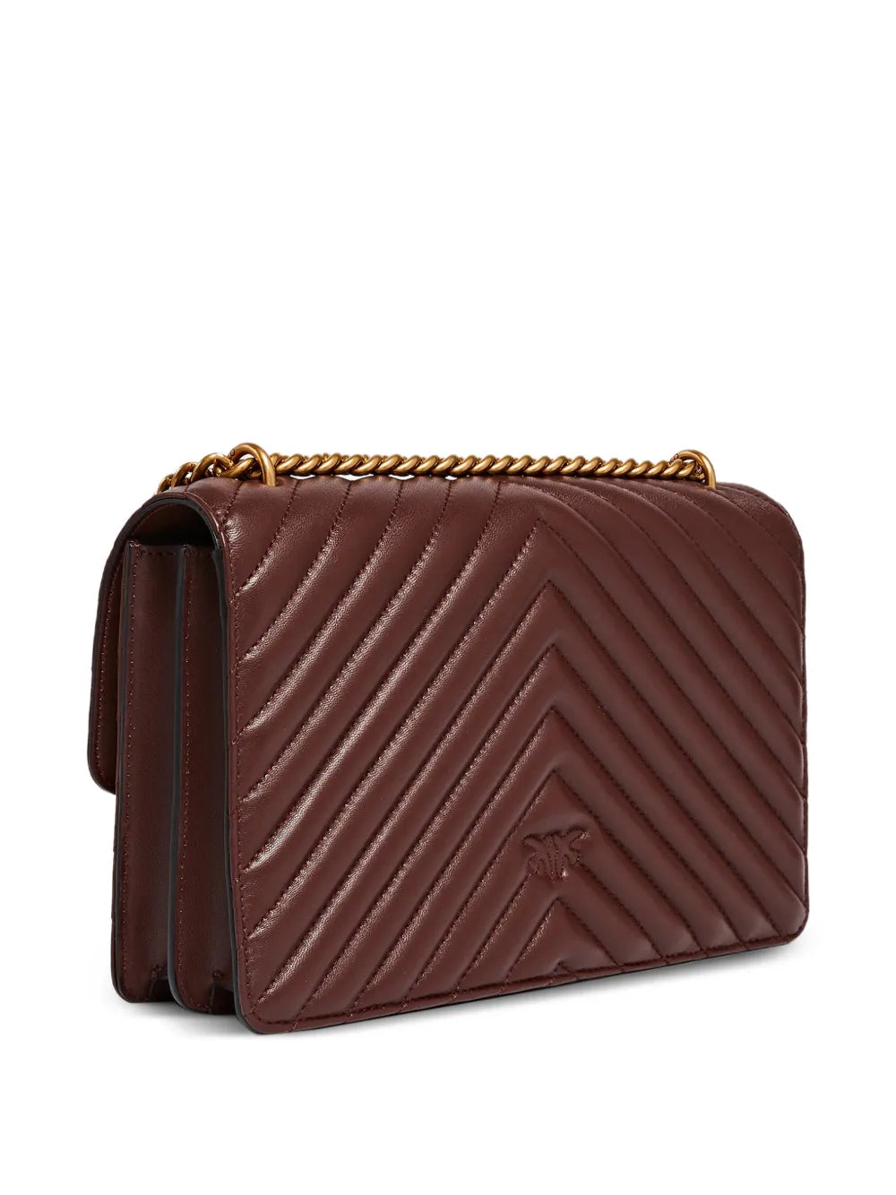 Pinko Medium Love One Chevron Chain Shoulder Bag