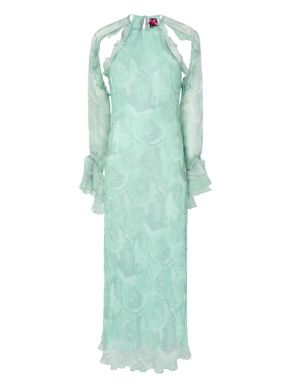 Pinko Ruffled Floral Silk Dress