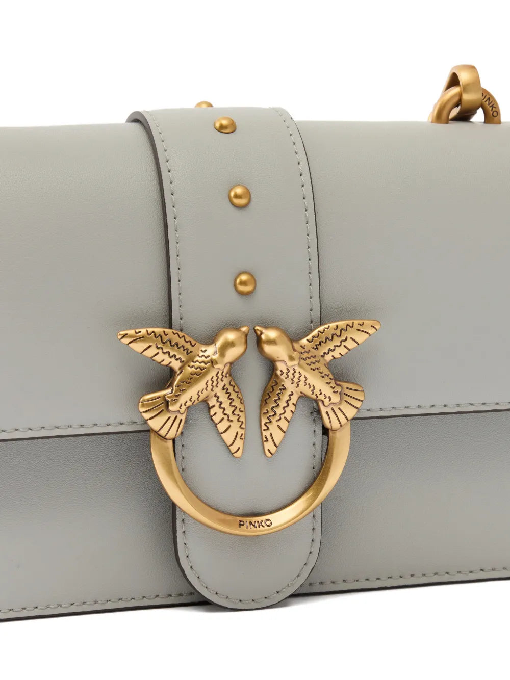 Pinko Small Love One Stud Embellished Shoulder Bag
