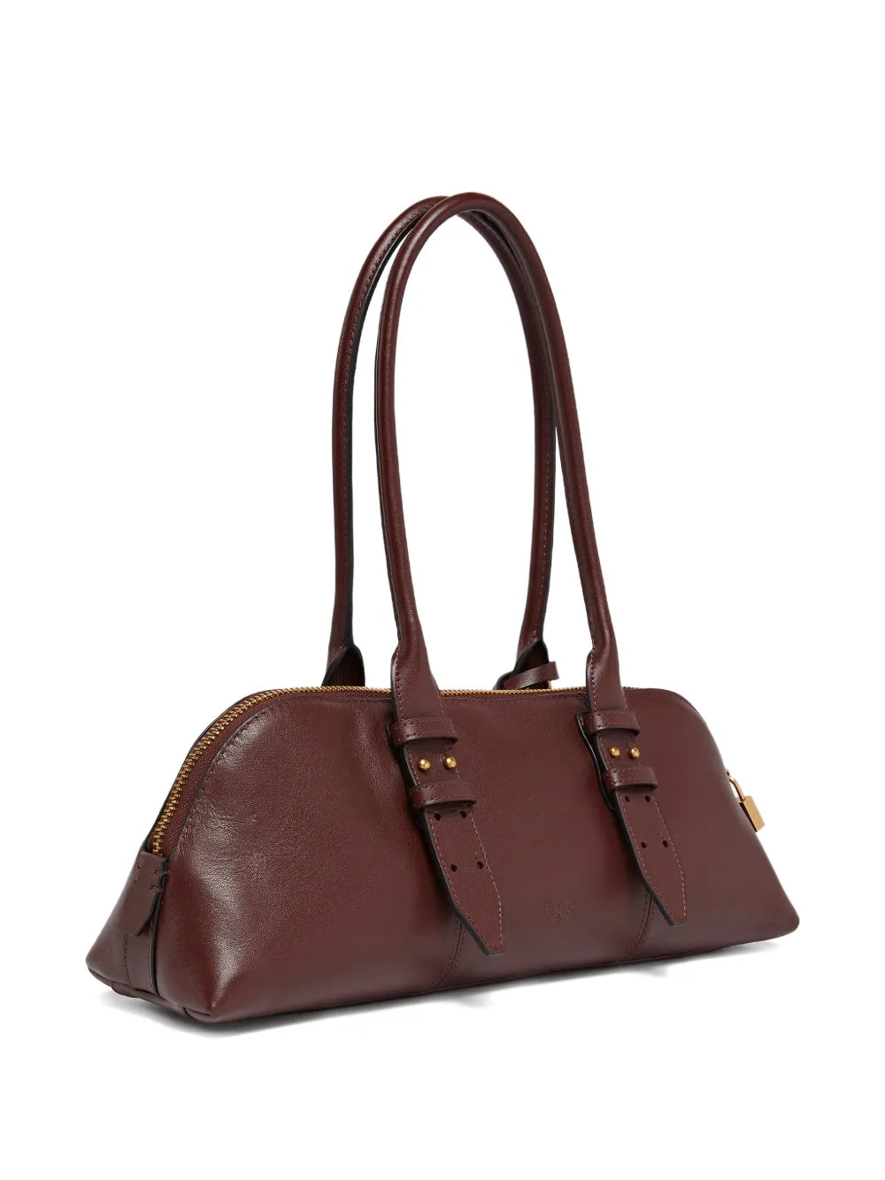Pinko Padlock Leather Shoulder Bag
