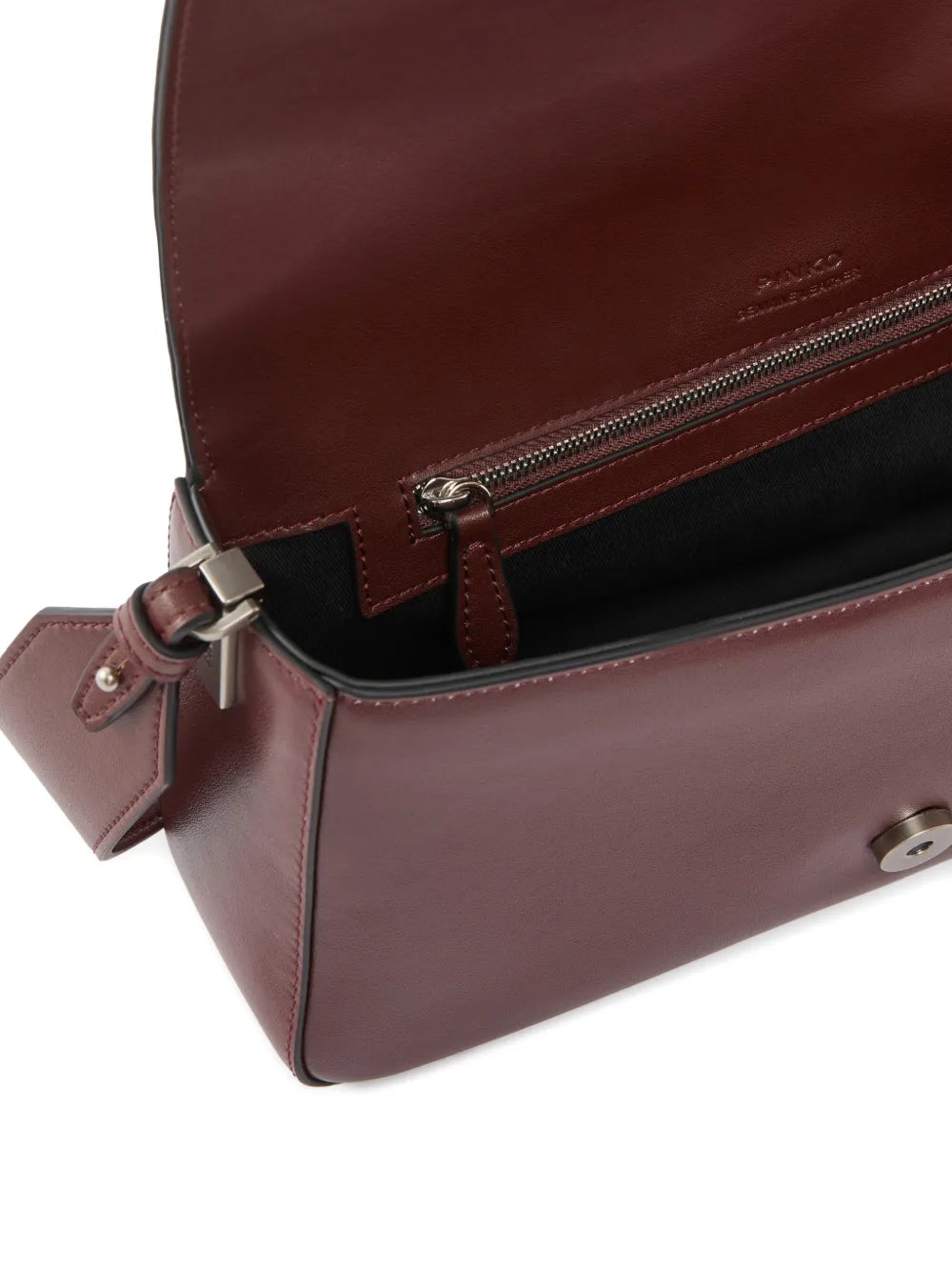 Pinko Medium Love Studded Bird Leather Shoulder Bag
