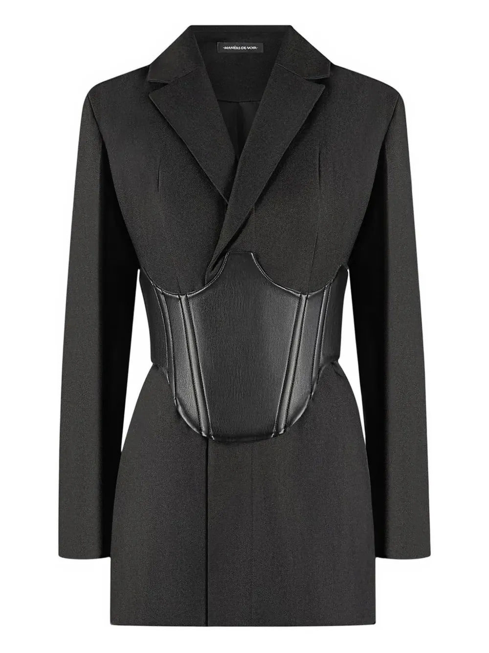 Maniere De Voir Reversible Corset Blazer Mini Dress