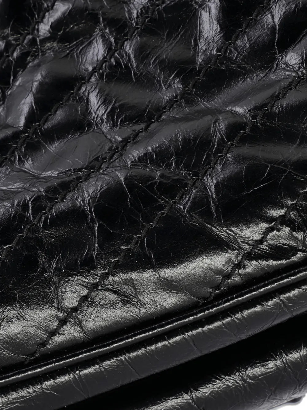 Saint Laurent Pre Owned Niki Chain Flap Bag Matelasse Chevron Leather Large Shoulder Bag