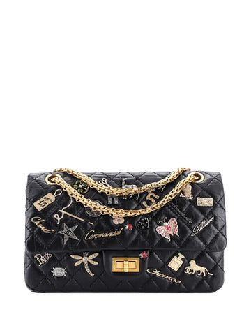 Chanel Pre Owned Lucky Charms Reissue 255 Flap Bag Quilted Aged Calfskin 225 Shoulder Bag