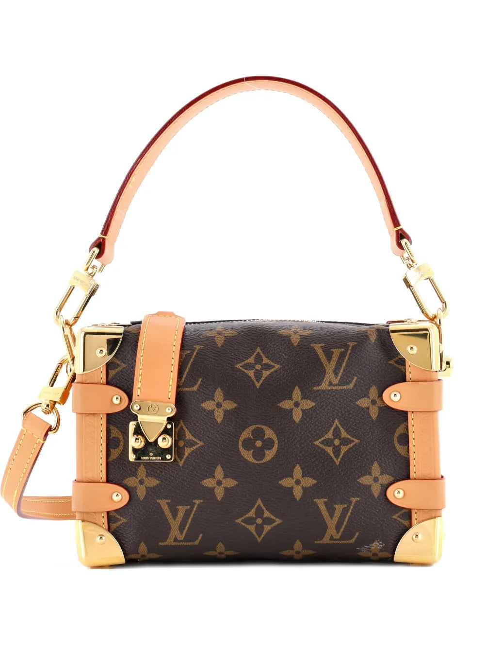 Louis Vuitton Pre Owned Side Trunk Handbag Monogram Canvas Pm Shoulder Bag