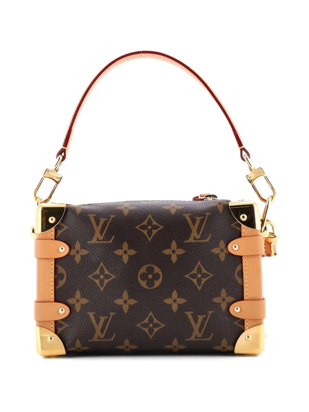 Louis Vuitton Pre Owned Side Trunk Handbag Monogram Canvas Pm Shoulder Bag