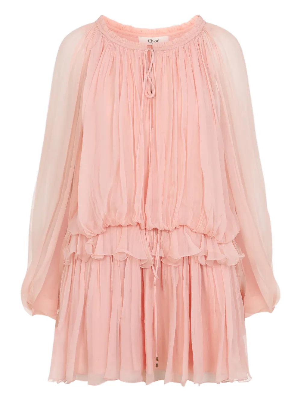 Chloe Ruffled Silk Dress