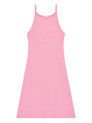Courreges Ribbed Knit A Line Mini Dress