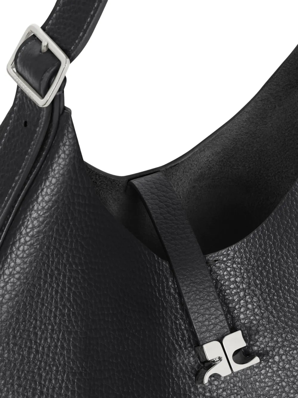 Courreges Logo Buckle Shoulder Bag