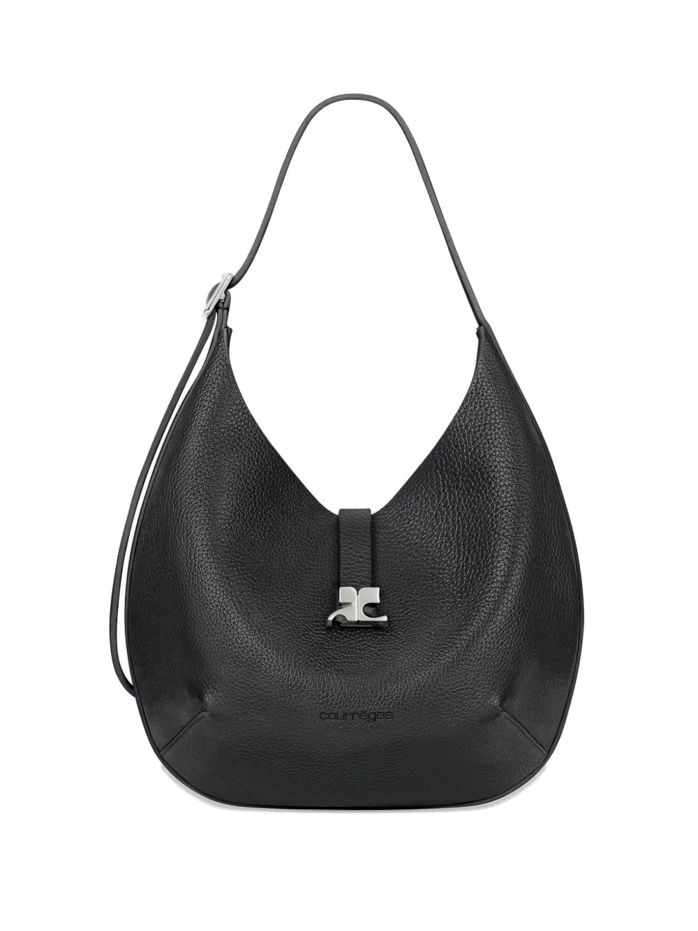 Courreges Logo Buckle Shoulder Bag