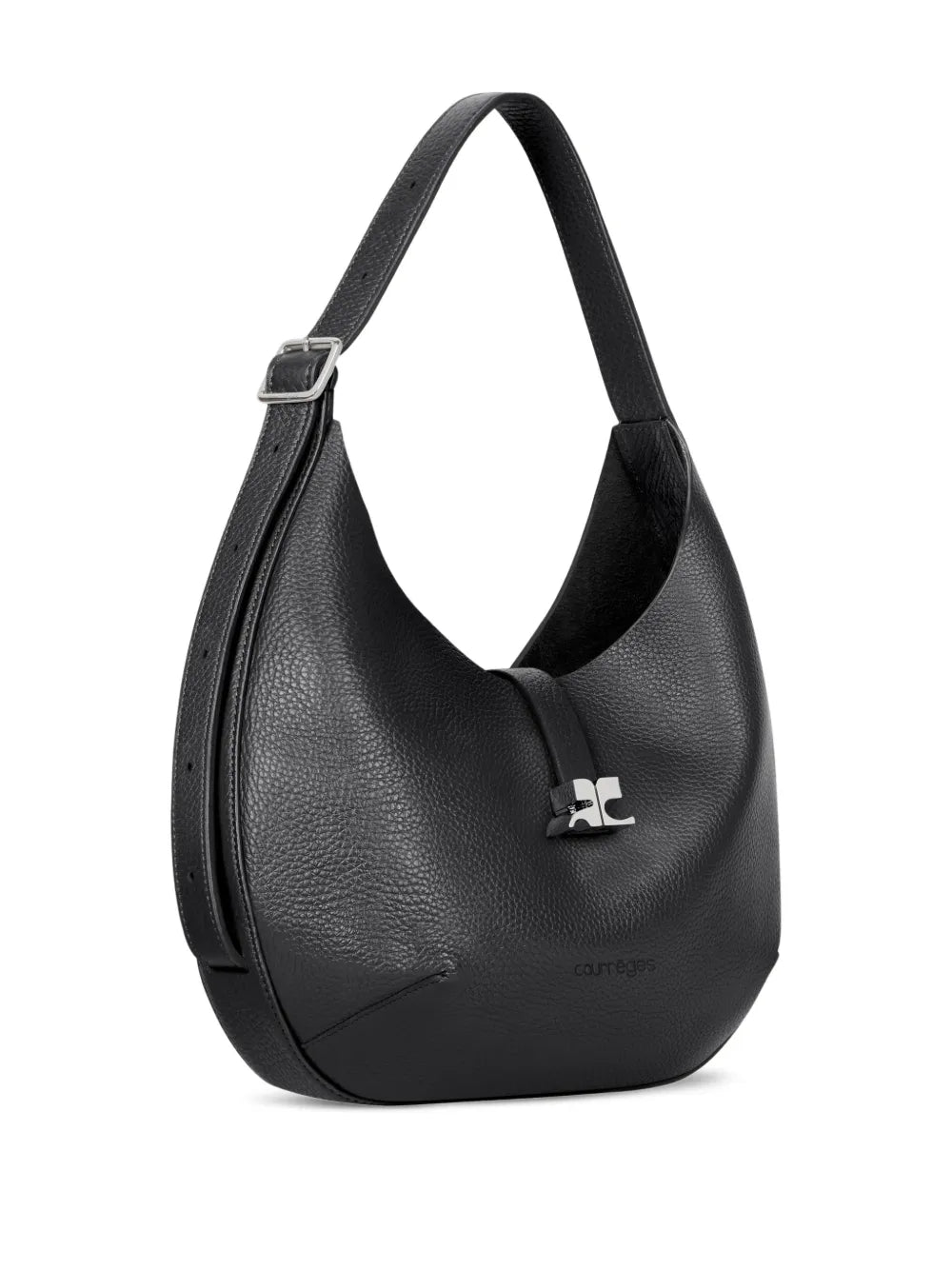 Courreges Logo Buckle Shoulder Bag