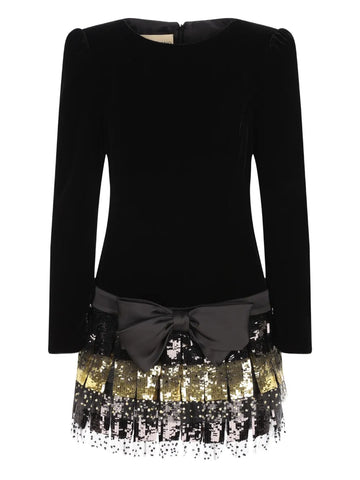 Valentino Garavani Bow Sequin Embellished Dress