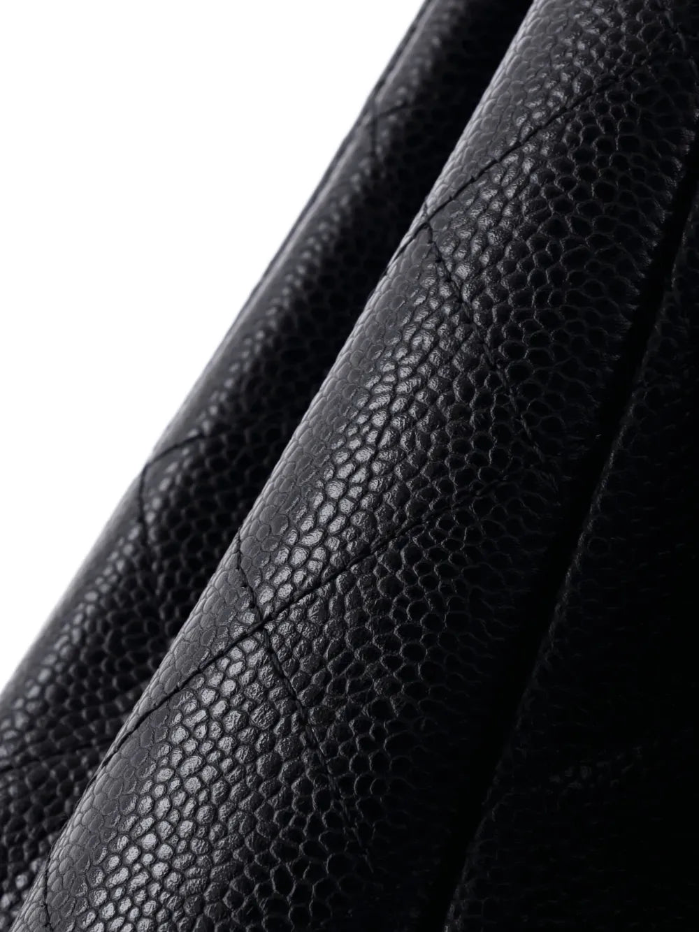 Chanel Pre Owned Classic Double Flap Bag Quilted Caviar Maxi Shoulder Bag