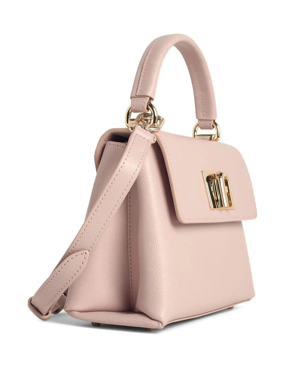 Furla Hammered Leather Shoulder Bag
