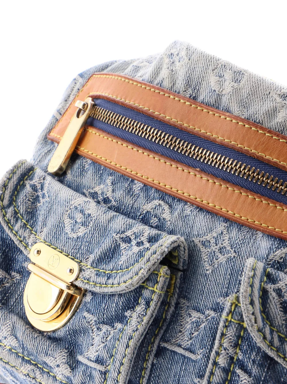 Louis Vuitton Pre Owned Baggy Handbag Denim Pm Hobo Bag