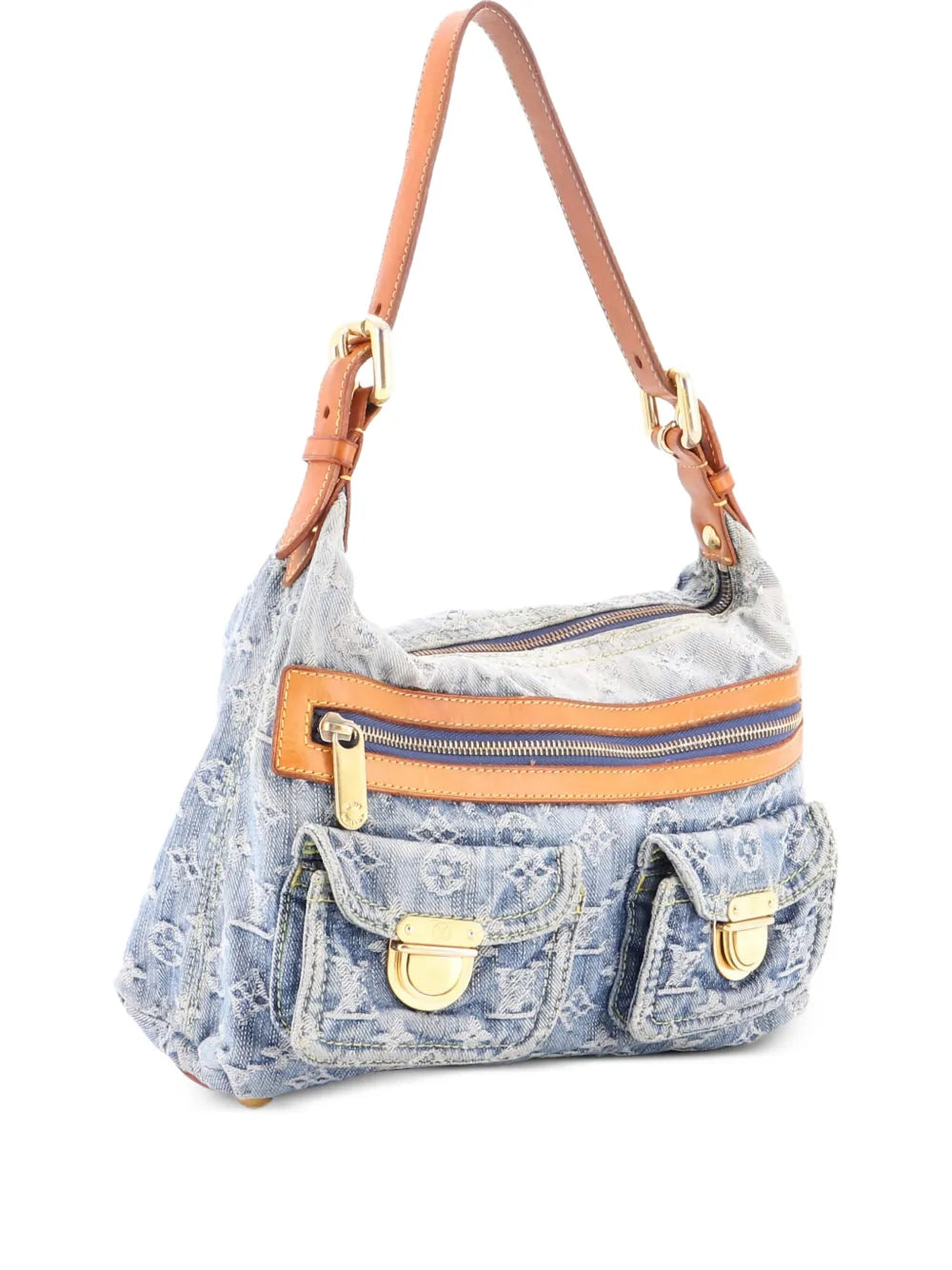 Louis Vuitton Pre Owned Baggy Handbag Denim Pm Hobo Bag